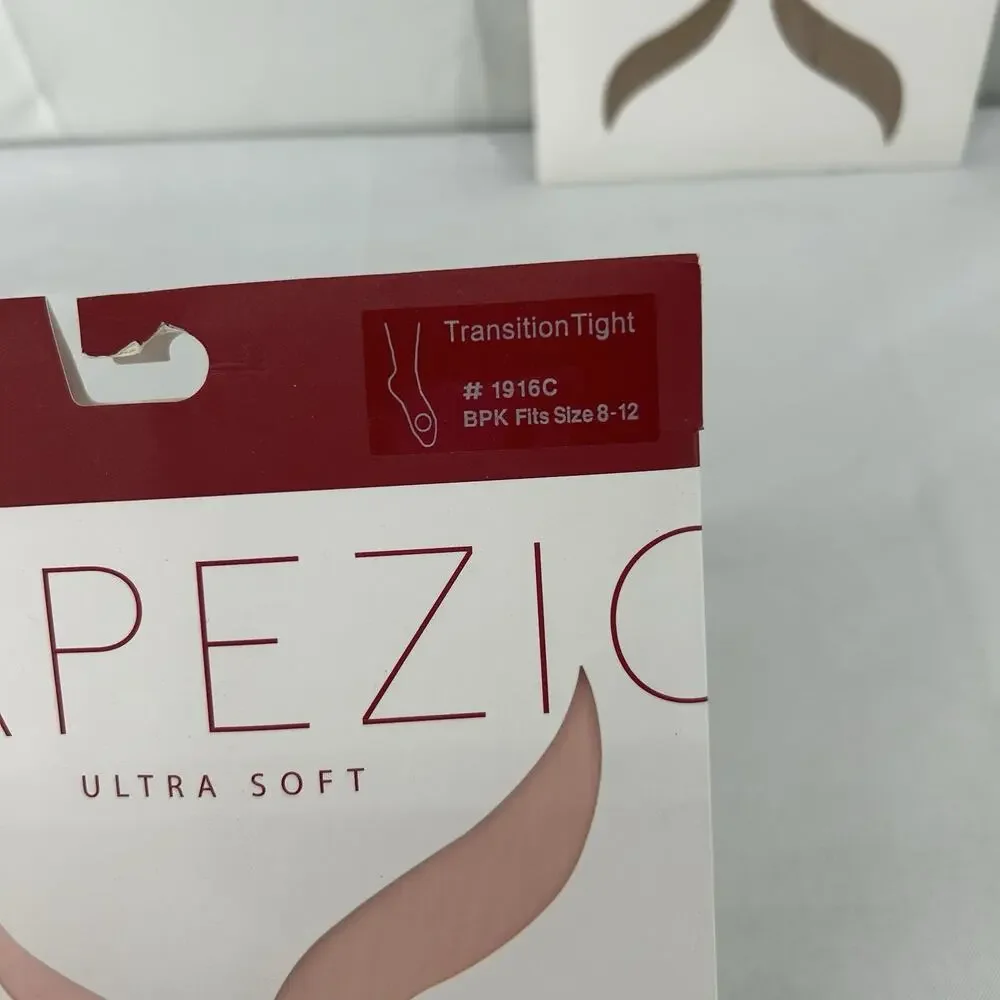 Lot Of 3 Capezio Girls 8-12 Ultra Soft Transition Tights Pink 1916C, Tan, Black